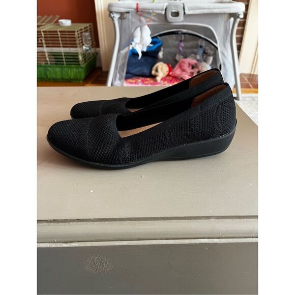 Life Stride Immy Black Velocity Stretch Memory Foam Flats sz 9 EUC - Picture 4 of 7